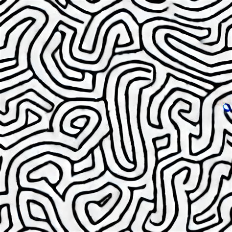 Maze Black White Coloring Page Graphic · Creative Fabrica