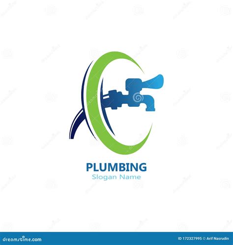 Plumbing Logo Vector Template Illustration Icon Design Stock