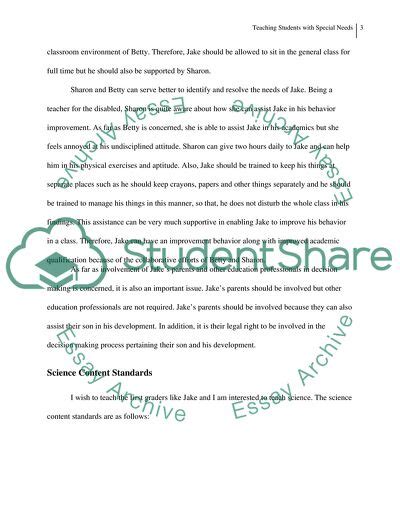 Students With Special Needs Case Study Example Topics And Well