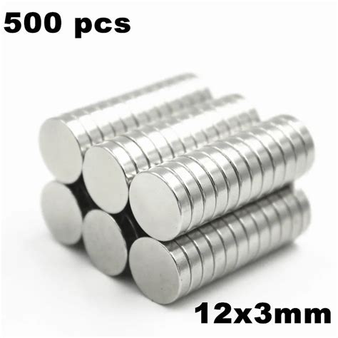 500pcs 12x3mm Super Powerful Strong Bulk Small Round NdFeB Neodymium