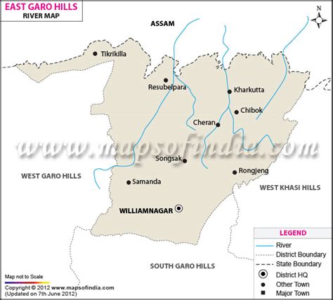 East Garo Hills river Map