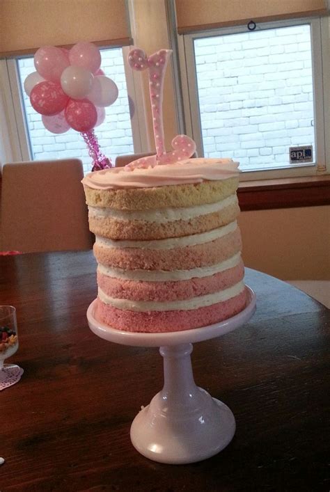 Something New A Pink Ombre Naked Cake Naked Cake Layer Cake Cake