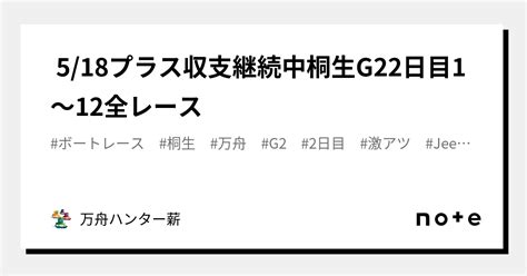 🤡 518🤡プラス収支継続中🤡桐生g2👑2日目😍1〜12全レース💰｜💰💰万舟ハンター薪💰💰