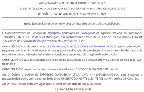 Antt Atende Pedido Da Guanabara Para Supress O De Linha Nibus