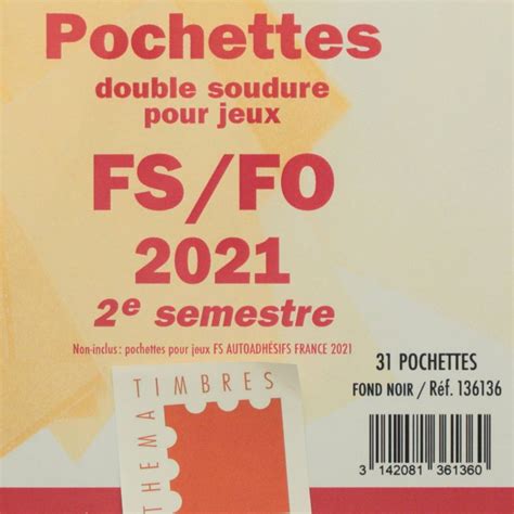 Pochettes 2e Semestre 2021 Pour Futura FS FO Yvert Et Tellier 136136