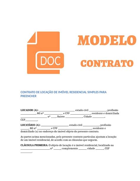 Modelo De Contrato De Aluguel Cau O Filecloud