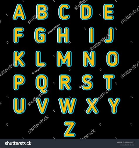 Digital Alphabet Font Alphabet Symbol Png Stock Illustration 2226133427 | Shutterstock