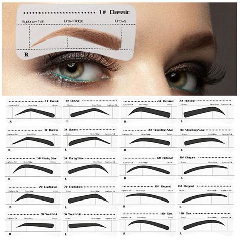 Amazon Ebanku Styles Eyebrow Stencil Pairs Brow Stencil