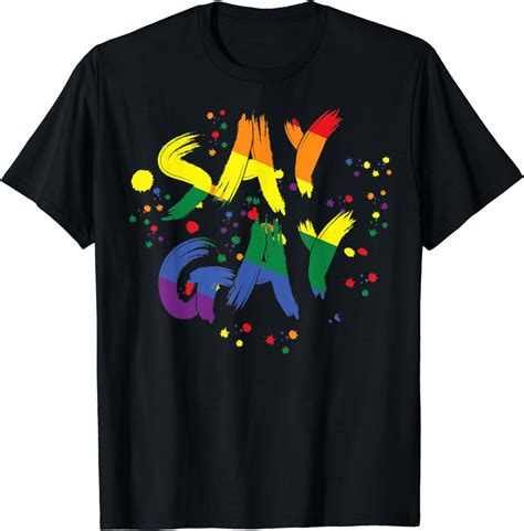 Say Gay Ok Support Lgbt Lgbtq Pride Month Graphic Parade T Shirt Walmart