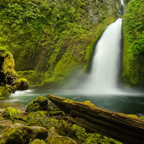 wahclella falls     wet   mist  flickr