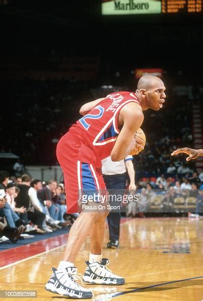 Jerry Stackhouse Of The Philadelphia 76ers In Action Against The