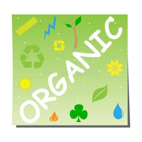 Organic Sticker Stock Vector Illustration Of Design 19324676