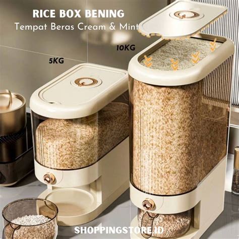 Jual Rice Dispenser Dispenser Beras Rice Dispenser Bening Tempat