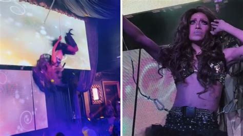 Imitador De Anahí Sufre Aparatosa Caída En Pleno Show En Vivo Y Se Hace