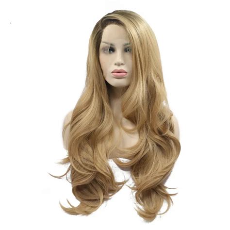 Sylvia Perruque Lace Front Synth Tique Pour Femme Blonde Ombre Corps