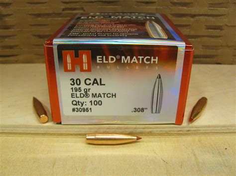 Count Box Cal Grain Eld Match Projectile For Handloading