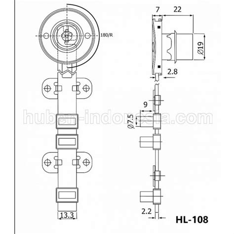 Kunci Laci Tiang Central Sentral Samping Huben Hl 108 60cm Lazada