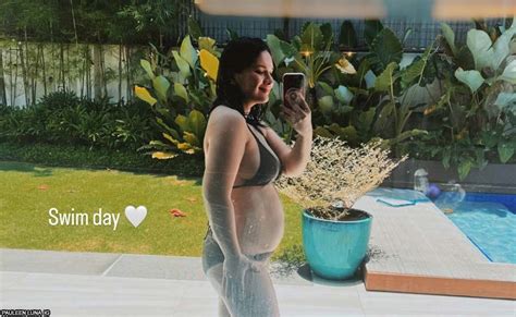 Pauleen Luna Muling Ipinasilip Ang Baby Bump Swim Day