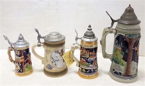 4 Beer Steins From Germany Includes 1 Zoller And Born 824 5 000