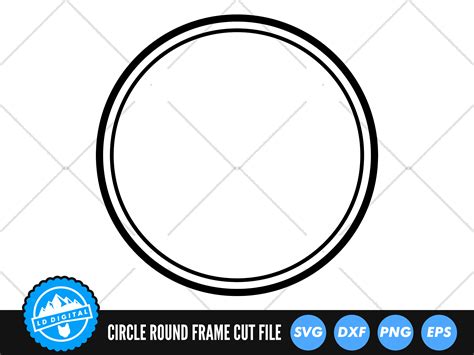 Circle Basic Shapes Svg Files Circle Frame Cut Files Etsy