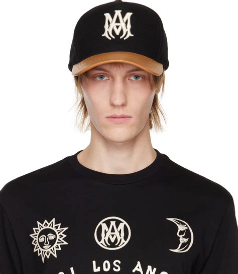 AMIRI Black Embroidered Cap SSENSE Canada