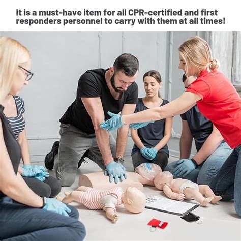 14-Piece CPR Ventilation Mask Set | First Aid Keychain Masks & Cloth