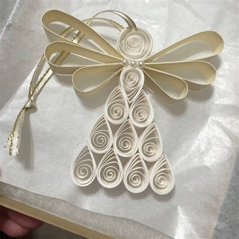 Paper Quilled Art Angel Ornament Christmas Ornament Christmas