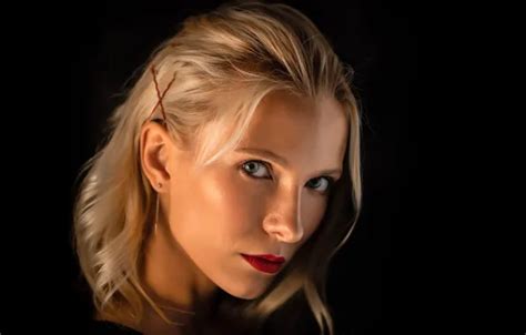 Wallpaper Look Model Portrait Makeup Hairstyle Blonde Black