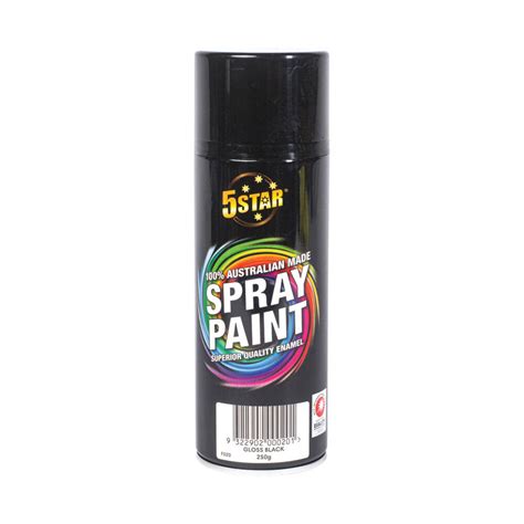 5 Star Enamel Spray Paint Gloss Black 250g Supercheap Auto New Zealand