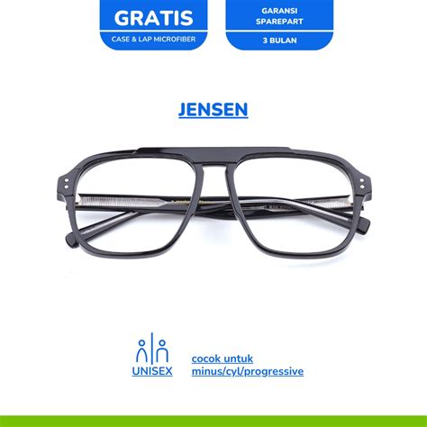 Jual Zonakacamata The Classic Jensen Black Frame Kacamata Pria