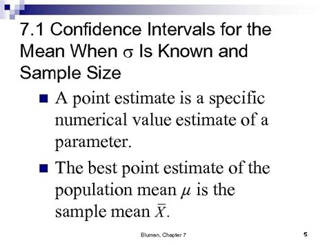 Chapter 7 Confidence Intervals And Sample Size