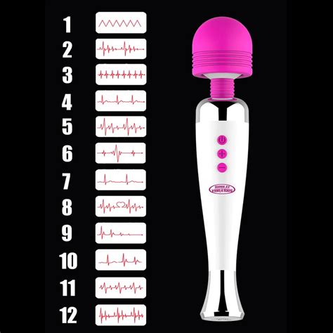 360 Degree Rotation 12 Speed Av Stick Vibrators For Women Magic Wand