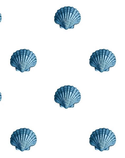 'Seashell' Wallpaper by Wallshoppe - Blue | Hintergrundbilder ...