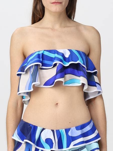 EMILIO PUCCI Bikini In Lycra Blue Emilio Pucci Swimsuit