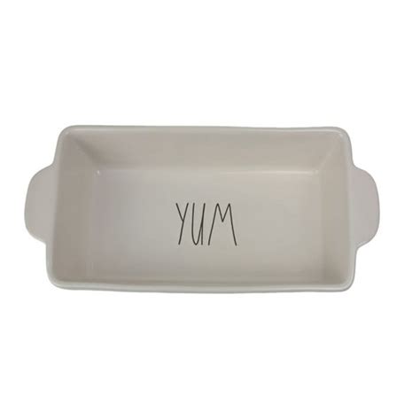 Rae Dunn Kitchen Rae Dunn Yum Loaf Baking Pan White Ceramic Large