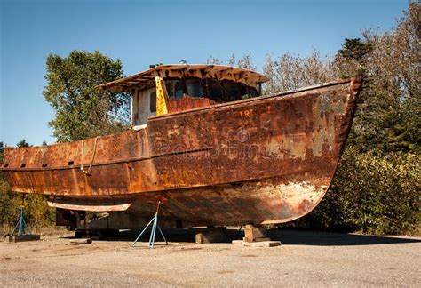 Rusty Boat Stock Photo Image Of Ship Hull Weathered 35121576