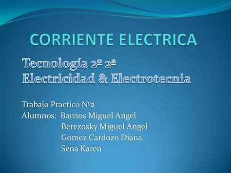 Corriente Electrica Ppt