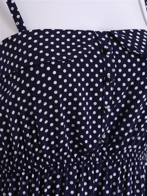 Spaghetti Strap Polka Dot Dressfor Women Romwe