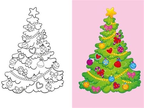 Coloriages de sapins de Noël