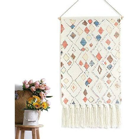 MINKUROW Macramé Colgante De Pared Boho Chic Tejido Tapiz Bohemio