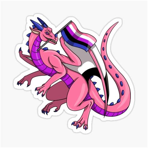 Genderfluid Dragon Pride Flag Sticker For Sale By Delyththomasart