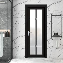 Bathroom Aluminum Casement Door With Narrow And Medium Aluminum Frame