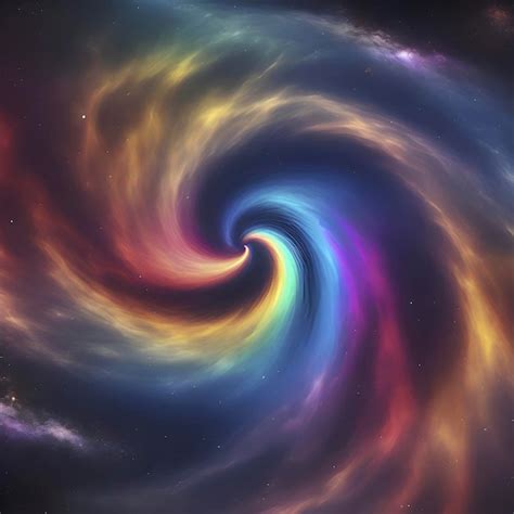 Premium PSD Swirling Nebula And The Black Hole In The Middle Of A