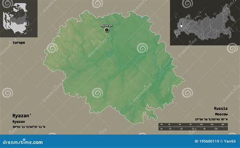 ryazan region russia previews relief stock illustration illustration science