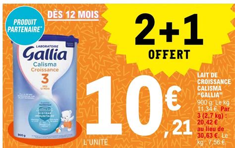 Promo Lait De Croissance Calisma Gallia Chez E Leclerc ICatalogue Fr