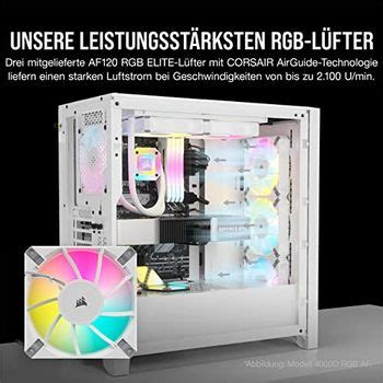 Corsair Icue D Rgb Airflow Mid Tower Geh Use True White