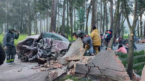 Tragedia En La V A De Ubat A Lenguazaque Choque Entre Autom Vil Y