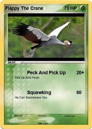 Flappy The Grey Crowned Crane Pokemon Card By Ramonle On Deviantart