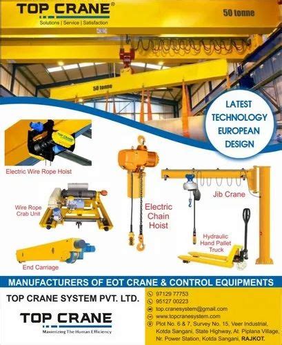 Electric Ton Underslung Crane For Industrial Medium Duty Class Ii