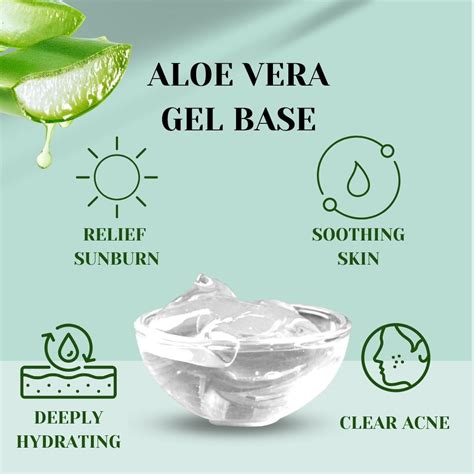 Aloe Vera Gel Base For Skin And Hair Green Herbology